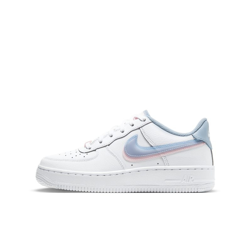 Nike Air Force 1 GS Double Swoosh White Light Armory Blue 1:1