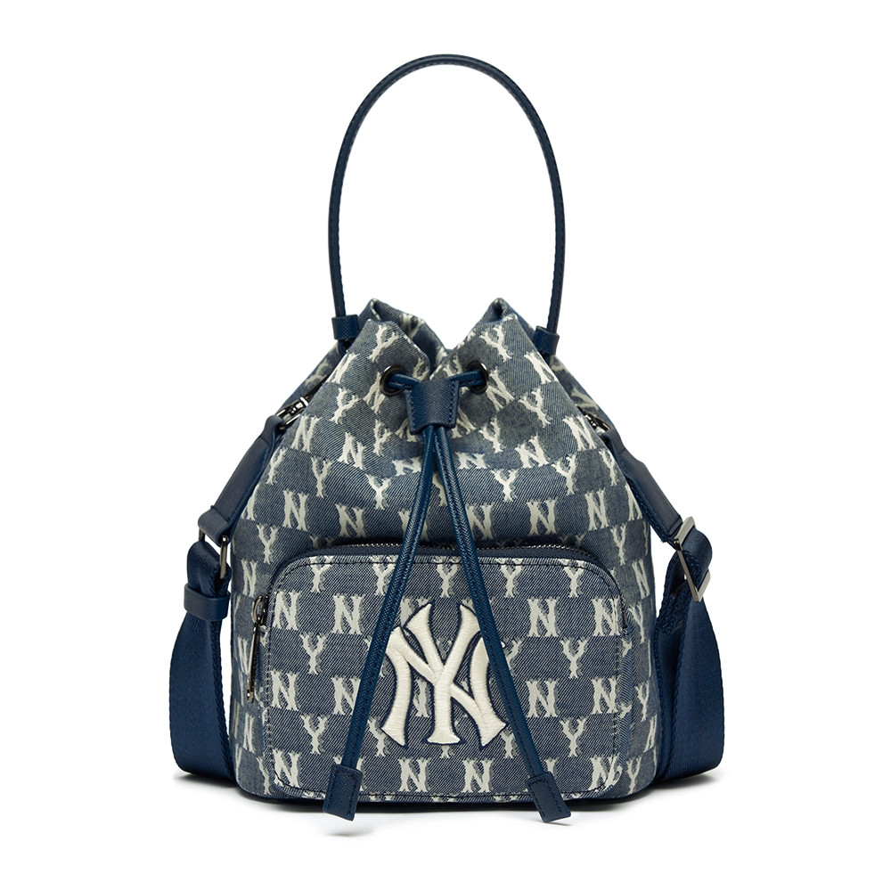 Túi MLB Monogram Jacquard Bucket Bag New York Yankees Navy ( 32BG34111-50N ) - Chính Hãng 