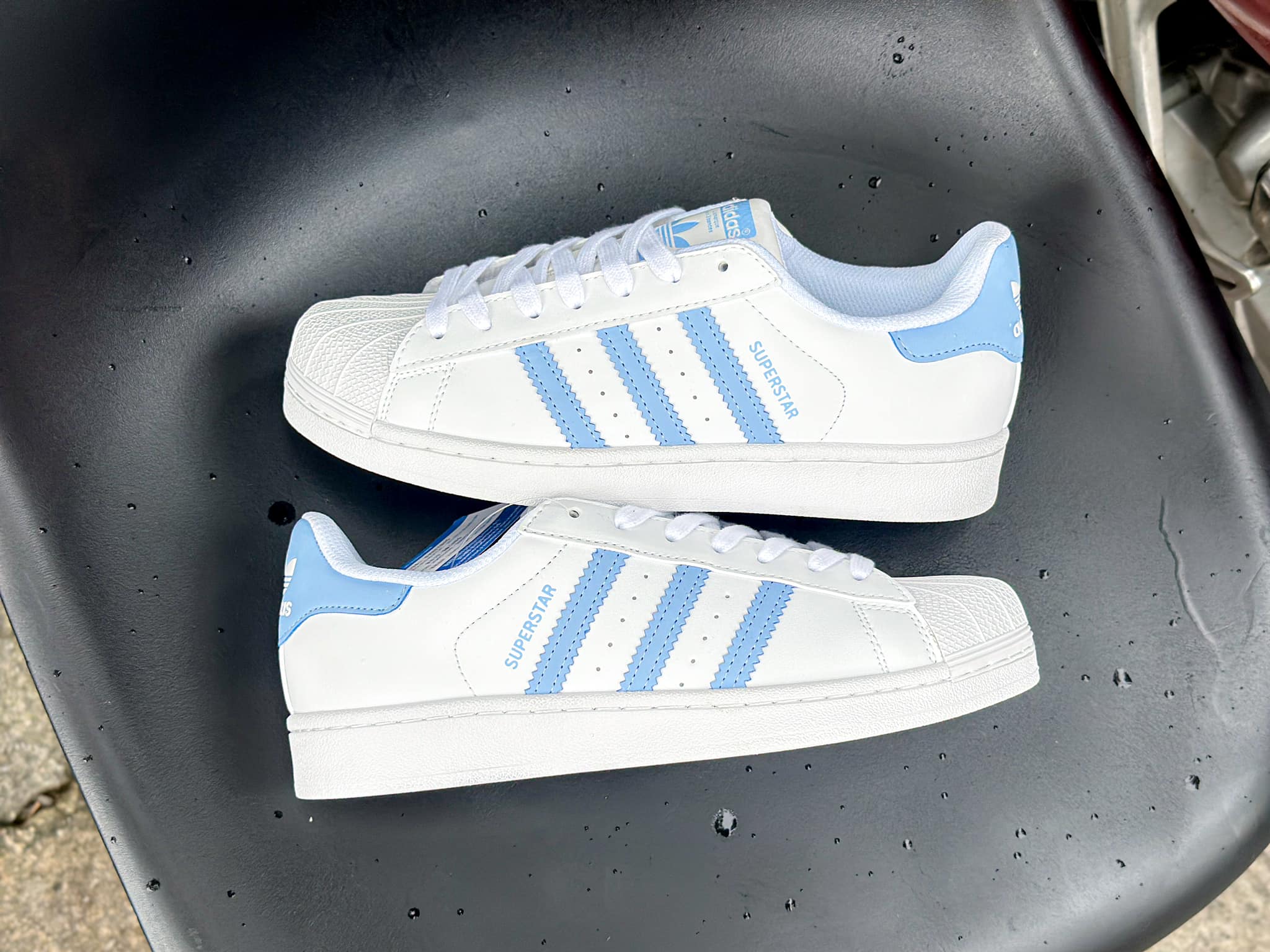 Adidas Superstar White Light Blue 1:1