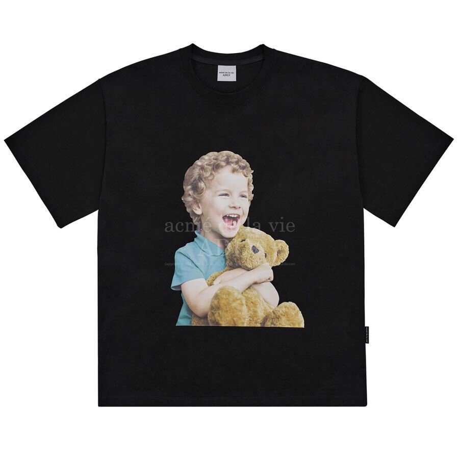 Áo ADLV Baby Face Short Sleeve T-Shirt Black Brown Bear Tee - Chính Hãng