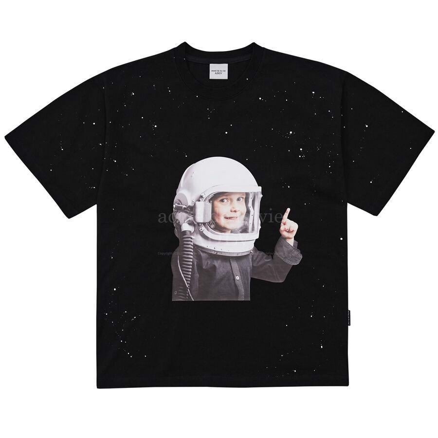 Áo ADLV Baby Face Short Sleeve T-Shirt Black Space Travel - Chính Hãng