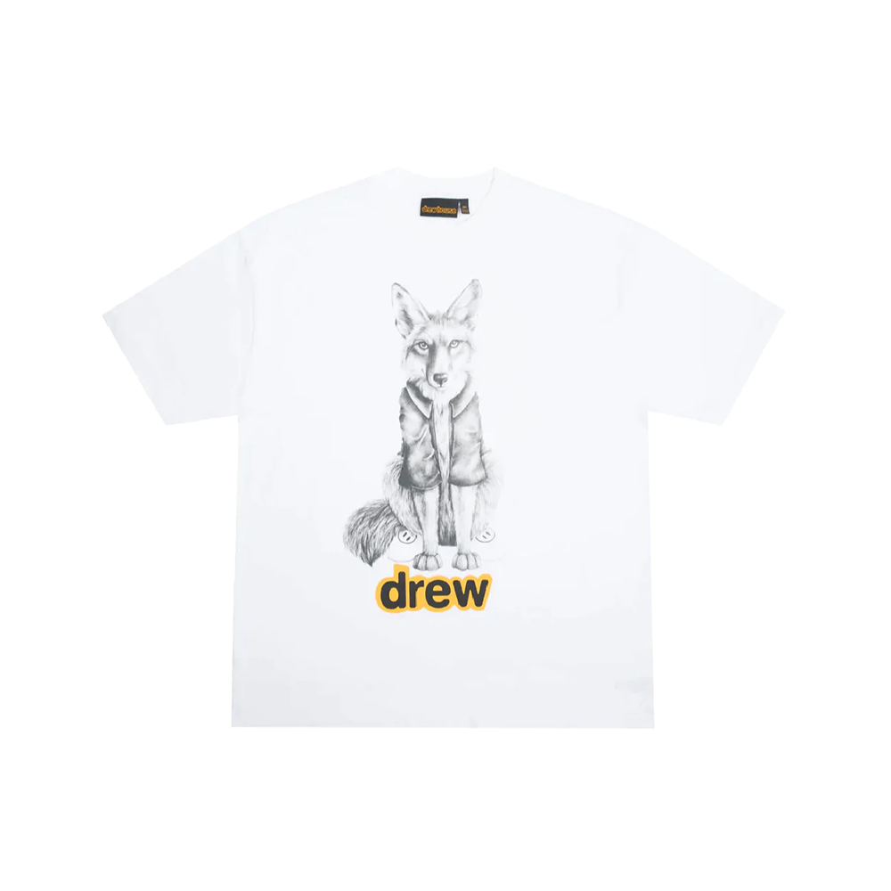 Drew House Black and White Wolf Font Logo Short T - Like Auth