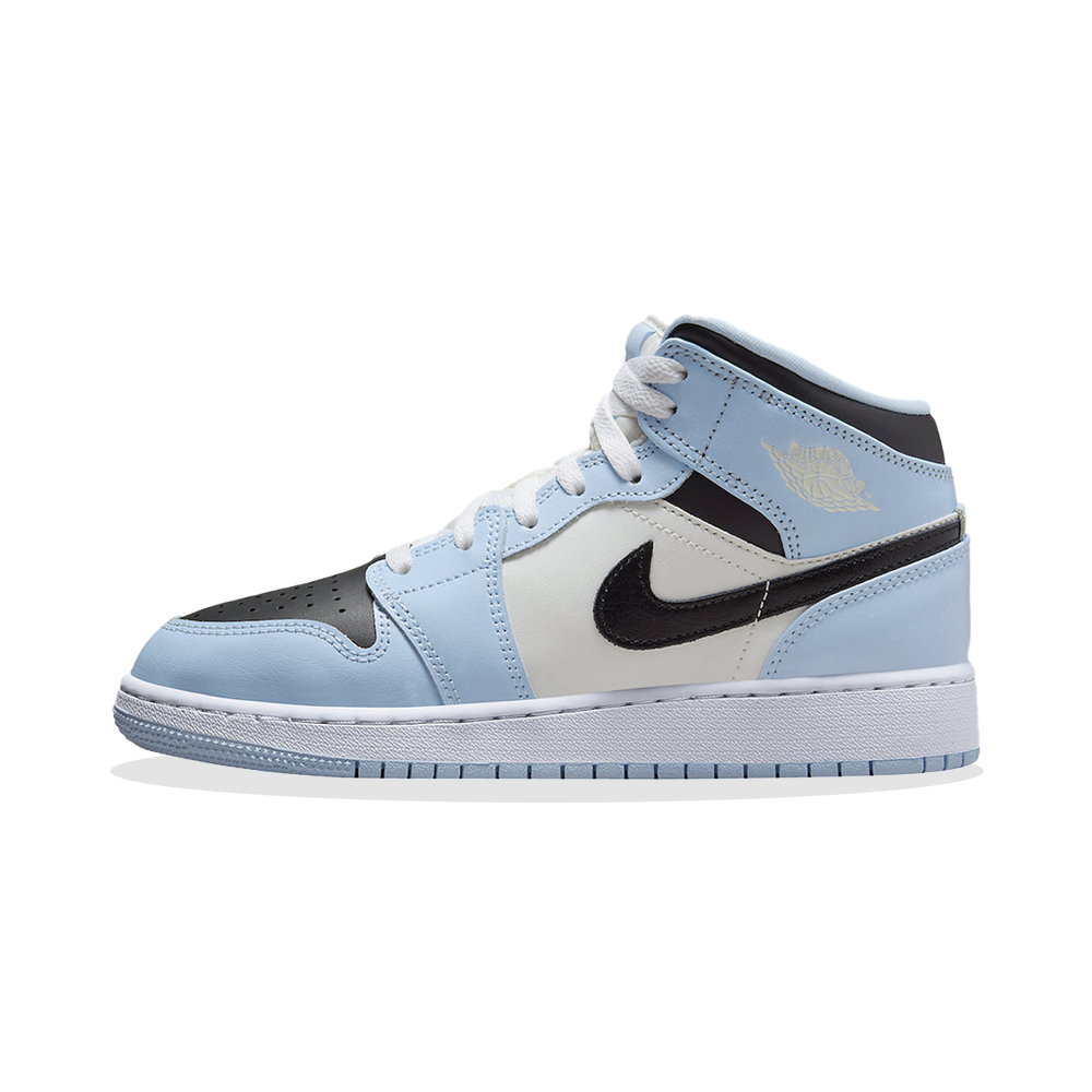 Nike Air Jordan 1 MID Ice Blue ( GS )  Chính Hãng 555112-401