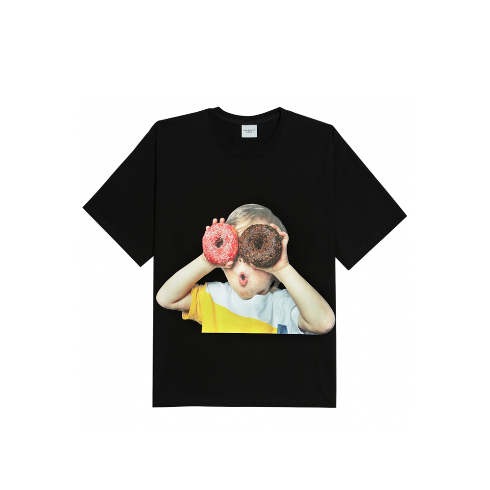 Áo T-Shirt ADLV Baby Face Donut 1 R Đen - Chính Hãng