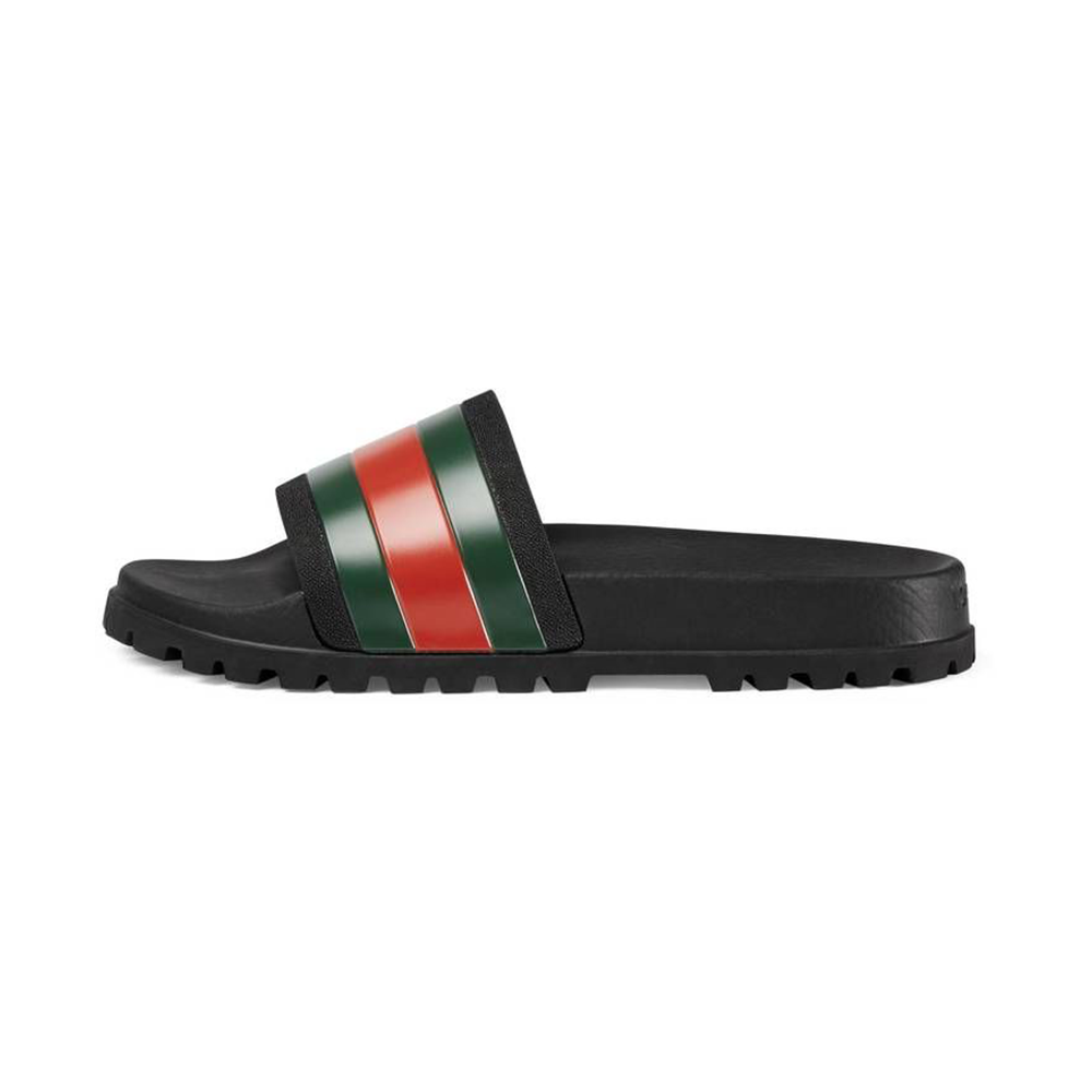 Gucci Web Slide Sandal Black 1:1